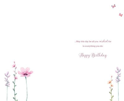 Birthday card for her- pretty flowers