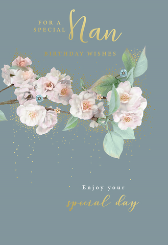 Nan birthday card - flowers