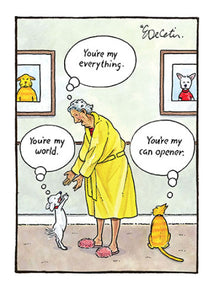 Funny birthday card- difference between cats and dogs