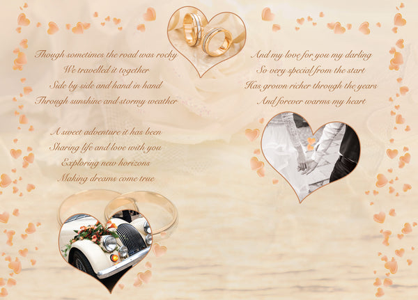 Husband golden anniversary card - sentimental verse