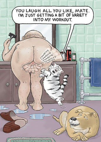 Funny birthday card- boxing fun