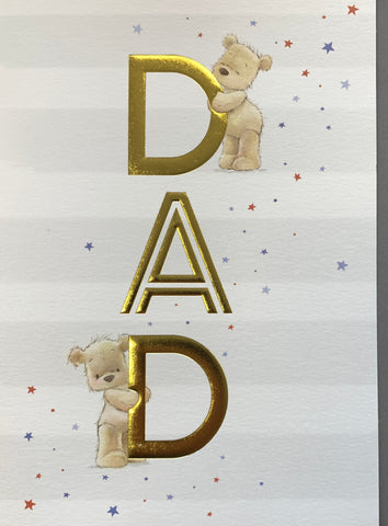 Dad Father’s Day card- Nutmeg cute bear