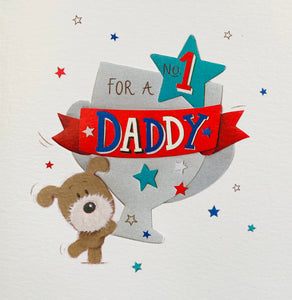 Daddy Father’s Day card - cute number 1 Daddy