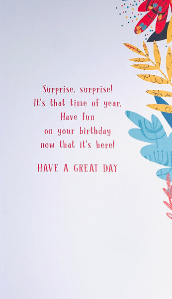 Age 4 birthday card - cute tiger