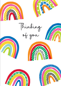 Thinking of you card- rainbows