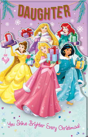Daughter Christmas card - Disney Princesses