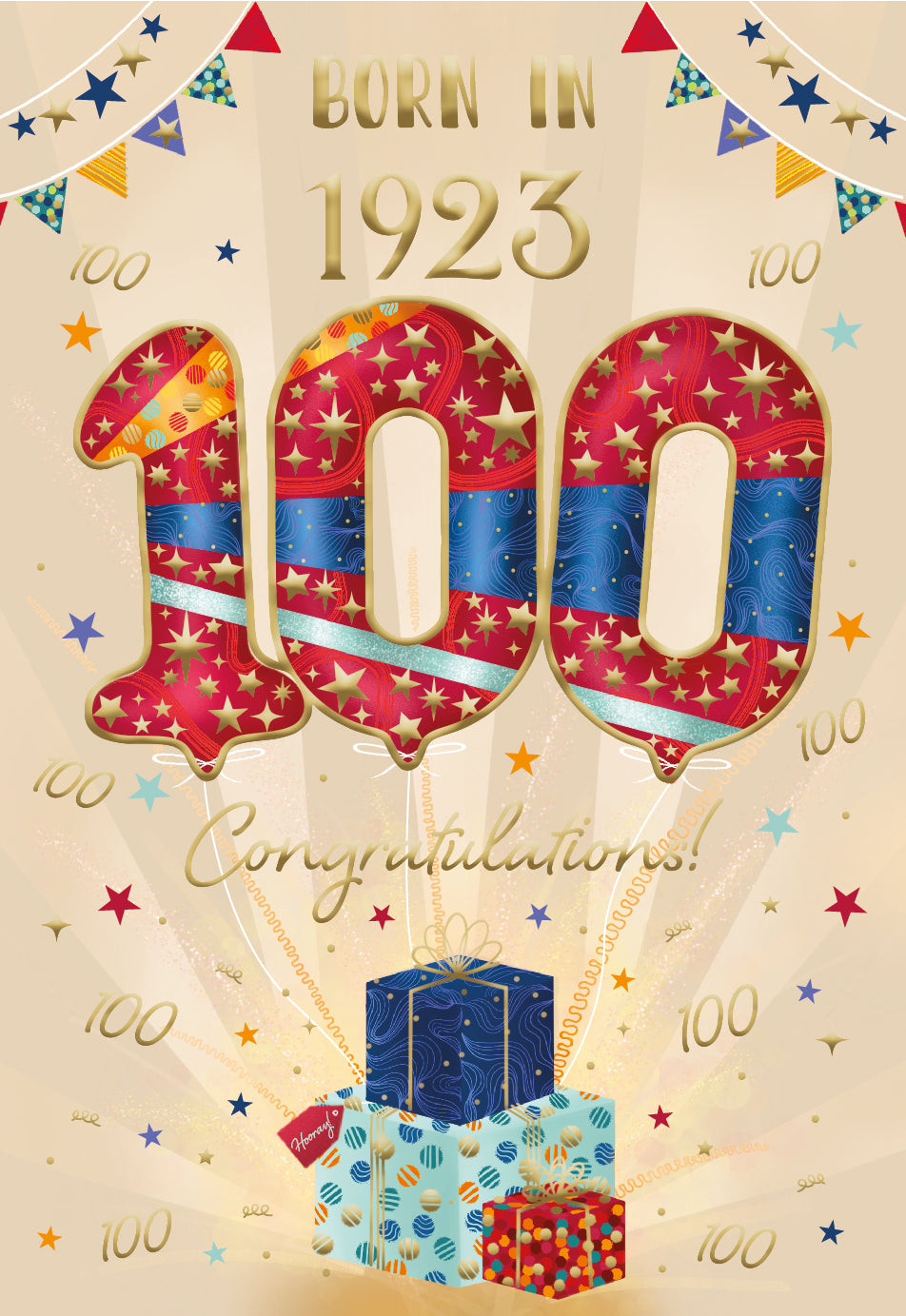 100th birthday card- born in 1923