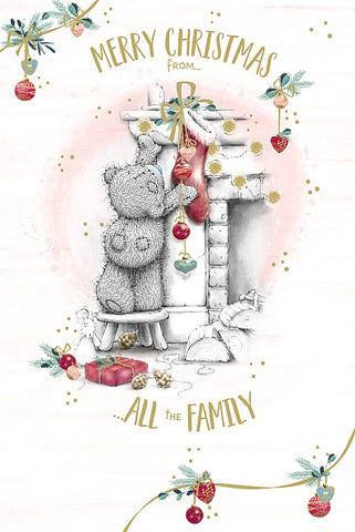Me to you - From all the family Christmas card- Tatty teddy hanging stocking