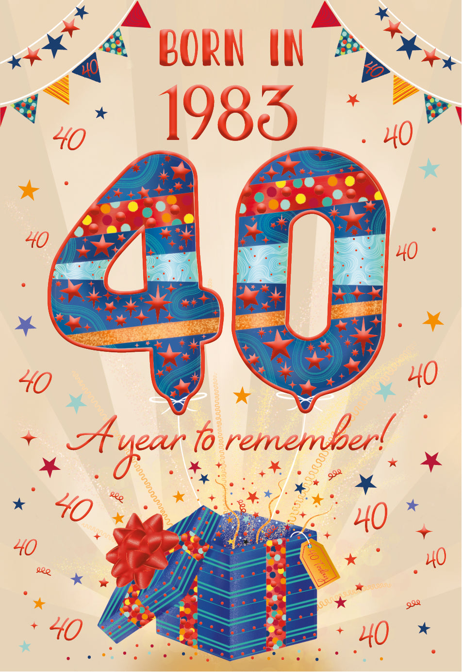 40th birthday card - born in 1983