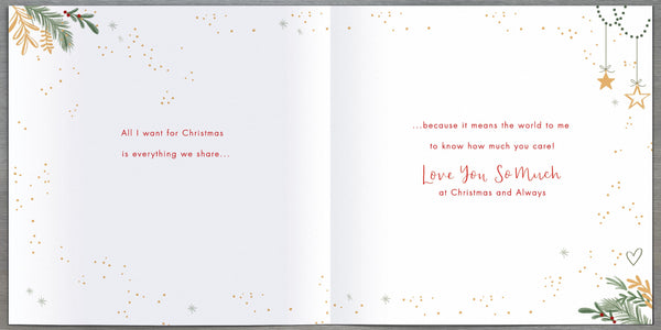 Partner Christmas card - Xmas wreath