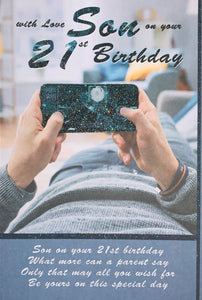 Son 21st birthday card