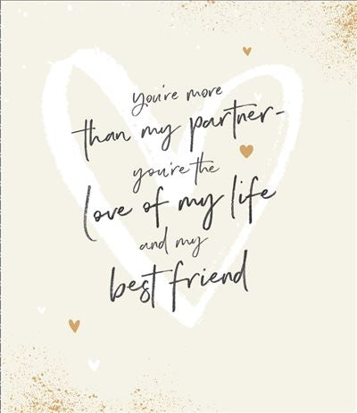 Partner anniversary card- modern hearts