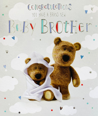 New baby brother congratulations card