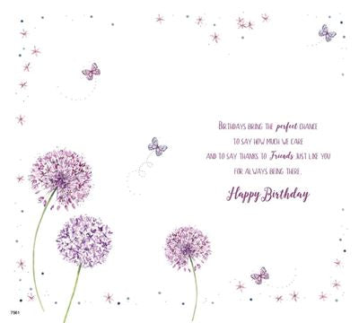 Friend birthday card - birthday flowers