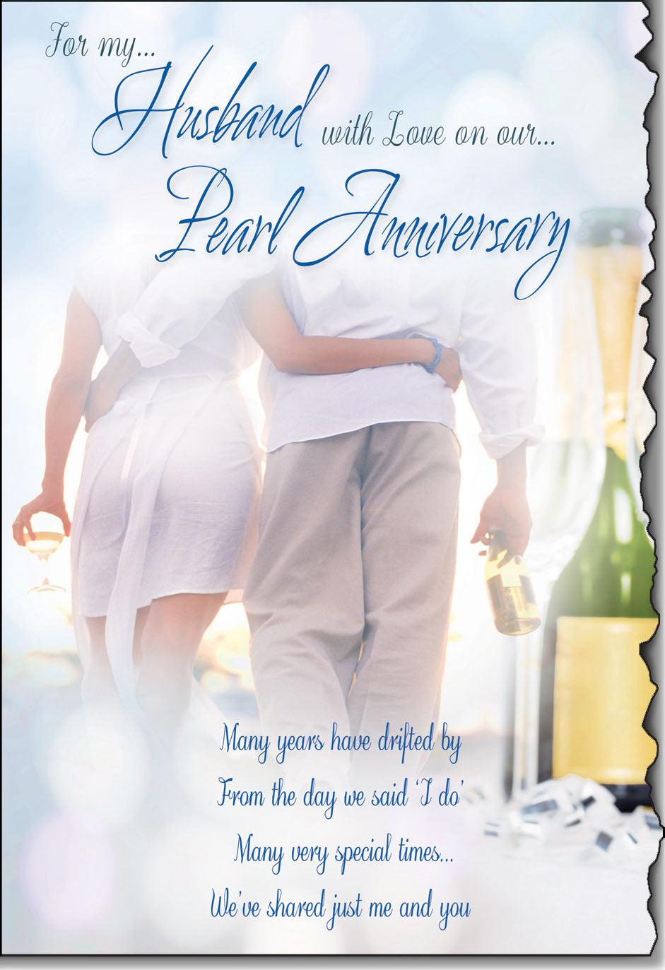 Husband Pearl anniversary card - sentimental verse