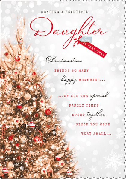 Daughter Christmas card - Xmas tree