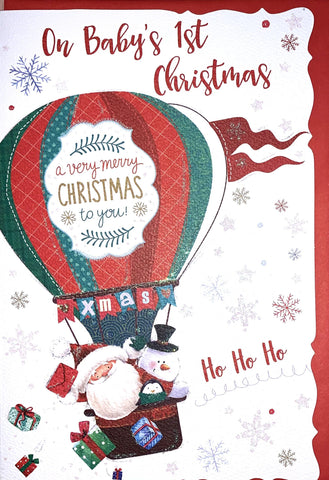 Baby’s first Christmas card - Santa